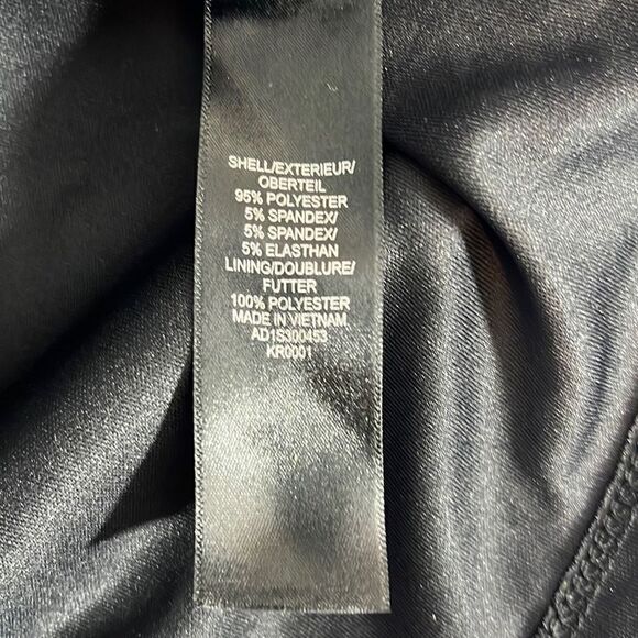 Adrianna Papell Women's Laced Mesh Leaf Pattern Metallic Gray Flouncy Sleeves XL - Picture 6 of 7